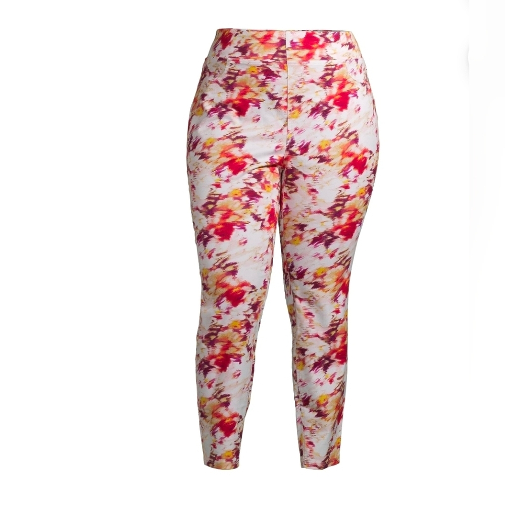 Terra & Sky NEW Plus Size Skinny Mid-Rise Floral Pull-On Pants - Various Sizes